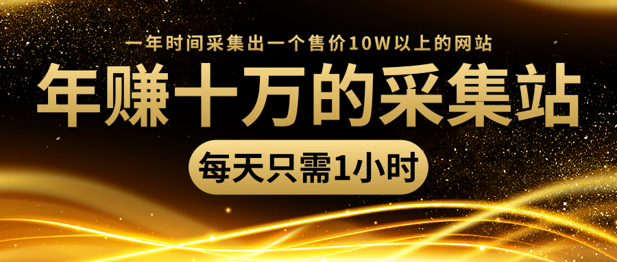 年赚十万的采集站，每天却只需要1小时，一年时间采集出一个售价10W以上的网站-收集菌资源站