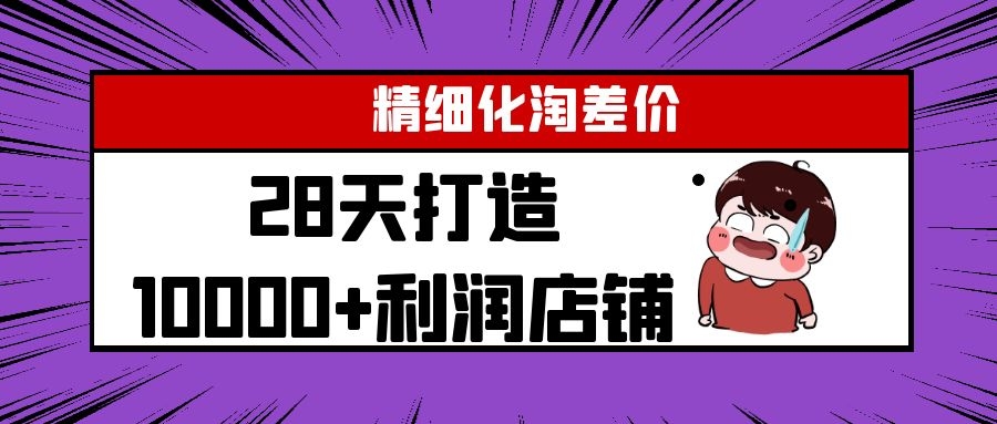 Yl精细化淘差价28天打造10000+利润店铺，精细化选品项目（附软件）-收集菌资源站