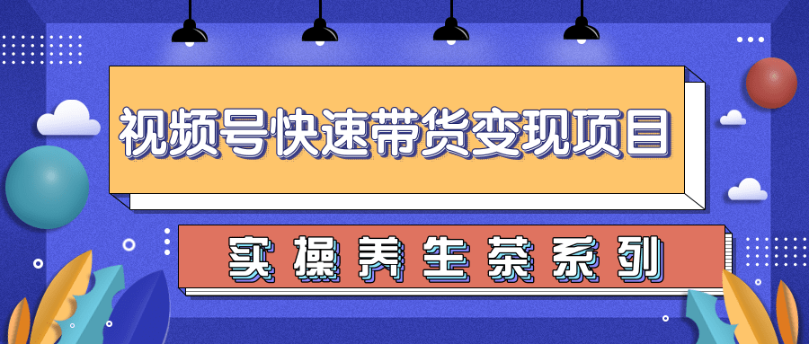 柚子视频号带货实操变现项目，零基础操作养身茶月入10000+-收集菌资源站