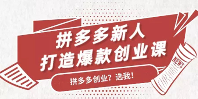 拼多多新人打造爆款创业课：快速引流持续出单，适用于所有新人-收集菌资源站
