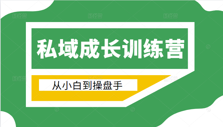 电商私域成长训练营，从小白到操盘手（价值999元）-收集菌资源站