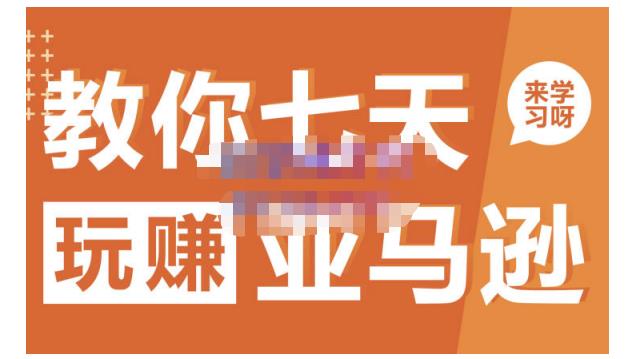 晟尧跨境·教你七天玩赚亚马逊，教你轻松玩赚亚马逊，适合小白学习-收集菌资源站
