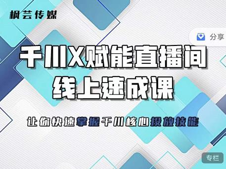 枫芸传媒-线上千川提升课，提升千川认知，提升千川投放效果-收集菌资源站