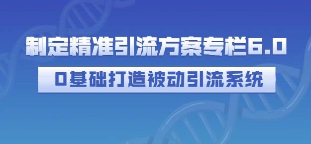 制定精准引流方案专栏6.0，0基础打造被动引流系统-收集菌资源站