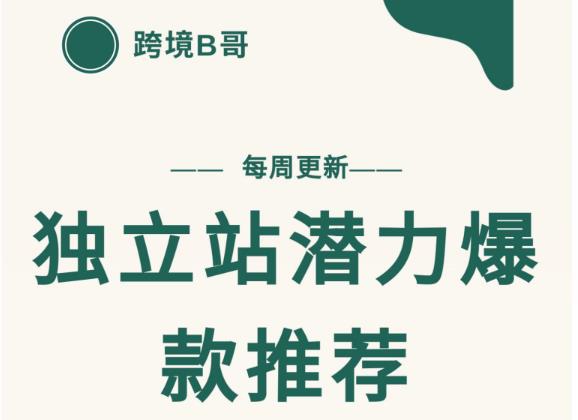【跨境B哥】独立站潜力爆款选品推荐，测款出单率高达百分之80-收集菌资源站