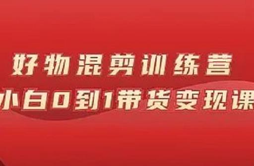 万三好物混剪训练营：小白0到1带货变现课-收集菌资源站