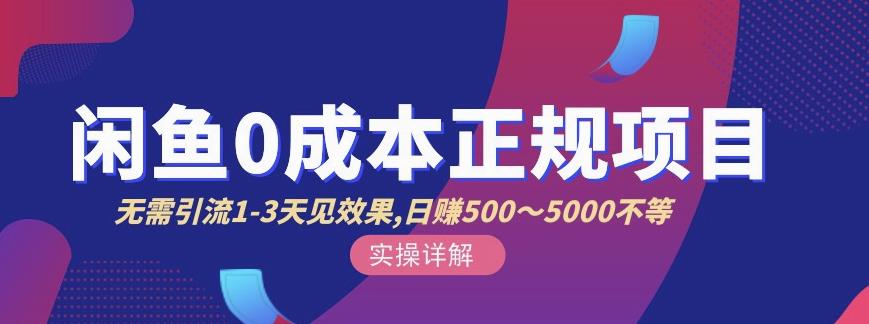 宇晨闲鱼无货源，十几节课程丰富讲诉闲鱼卖货技巧，价值6980-收集菌资源站
