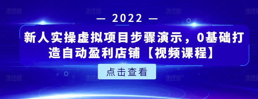新人实操虚拟项目步骤演示，0基础打造自动盈利店铺【视频课程】-收集菌资源站