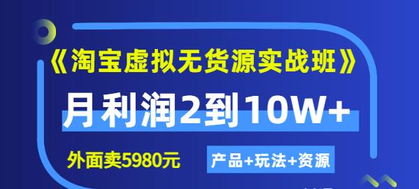 程哥《淘宝虚拟无货源实战班》线上第四期：月利润2到10W+（产品+玩法+资源)-收集菌资源站
