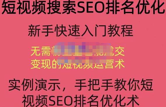 宋老师·短视频搜索SEO优化，教你10分钟创作一个短视频，三天排名上第一-收集菌资源站