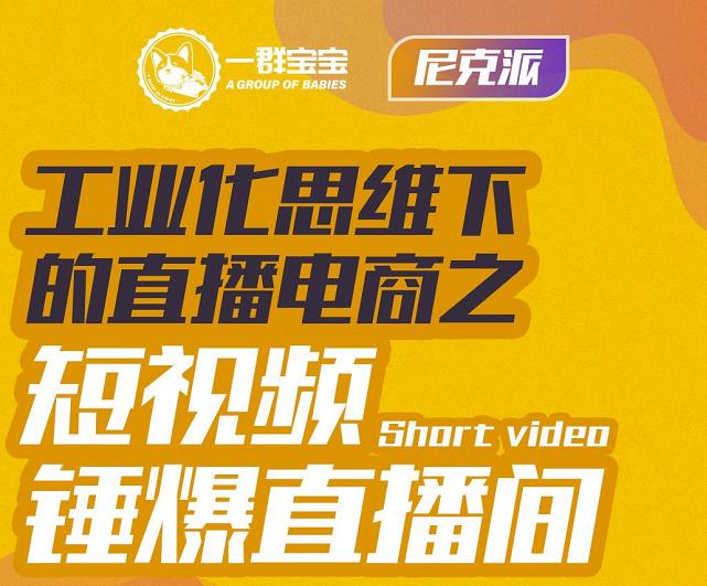 尼克派·工业化思维下的直播电商之短视频锤爆直播间，听话照做执行爆单-收集菌资源站