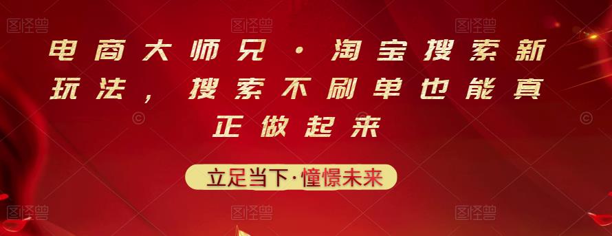 电商大师兄·淘宝搜索新玩法，搜索不刷单也能真正做起来-收集菌资源站
