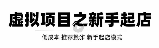 虚拟项目快速起店模式，0成本打造月入几万虚拟店铺！-收集菌资源站