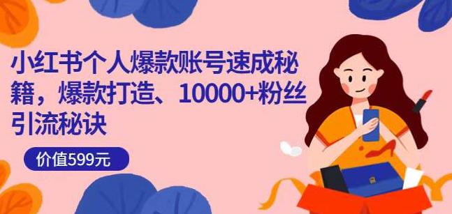 小红书个人爆款账号速成秘籍，爆款打造、10000+粉丝引流秘诀-收集菌资源站