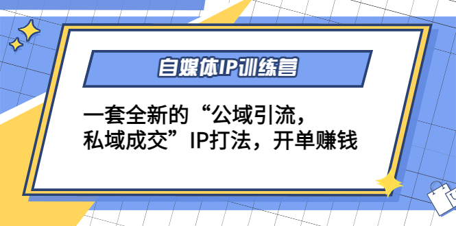 自媒体IP训练营(12+13期)，一套全新的“公域引流，私域成交”IP打法 开单赚钱-收集菌资源站