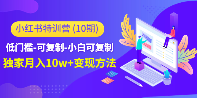 小红书特训营（第10期）低门槛-可复制-小白可复制-独家月入10w+变现方法-收集菌资源站