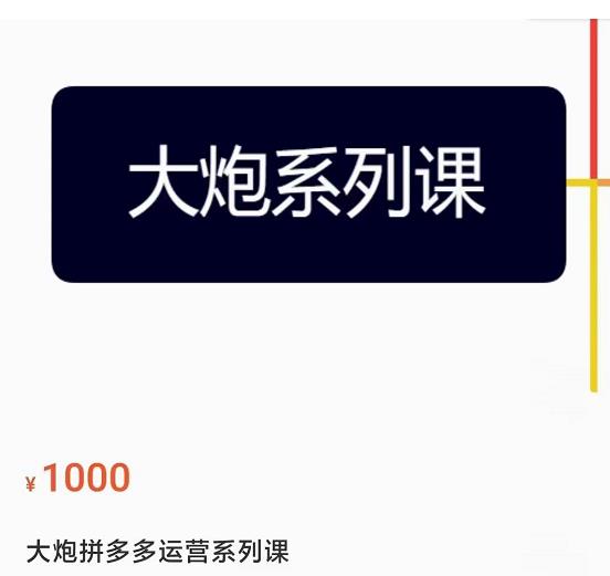 大炮拼多多运营系列课，各类​玩法合集，拼多多运营玩法实操-收集菌资源站