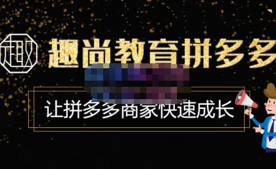 趣尚教育·拼多多运营实操VIP特训营，让拼多多商家快速成长-价值3180元-收集菌资源站
