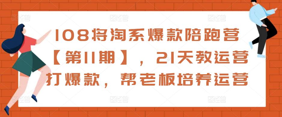 108将淘系爆款陪跑营【第11期】，21天教运营打爆款，帮老板培养运营-收集菌资源站