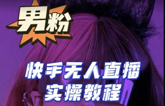 【男粉落地项目】零基础玩转男粉快手无人直播月入3w+，2023快手无人直播实操教程-收集菌资源站