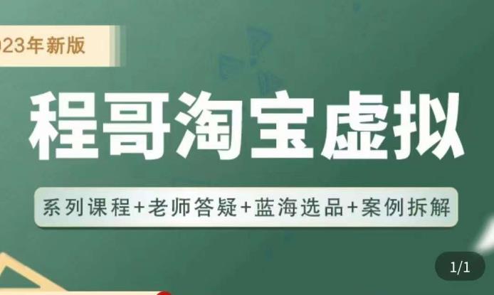 程哥·2023淘宝蓝海虚拟电商，虚拟产品实操运营，蓝海选品+案例拆解-收集菌资源站