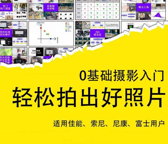 0基础摄影入门，轻松拍出好照片（适用佳能、索尼、尼康、富士用户）-收集菌资源站