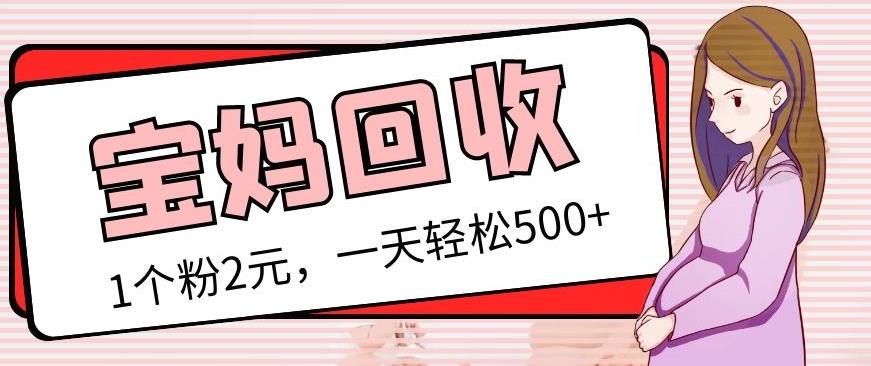 最新宝妈粉回收变现计划及胎教音乐高端变现玩法全套教程！（非老玩法）-收集菌资源站