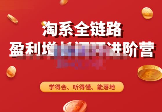 淘系全链路盈利增长闭环进阶营，融合全店动销，学得会、听得懂、能落地！-收集菌资源站