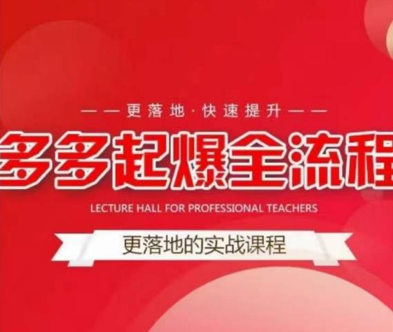 互力-多多新品打爆全流程，拼多多14天拉搜索自然流量，更落地·快速提升-收集菌资源站