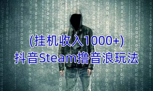 抖音Steam撸音浪玩法，挂机一天收入1000+不露脸 不说话 不封号 社恐人群福音-收集菌资源站