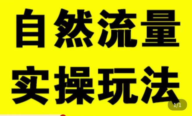 拼多多自然流量天花板，拼多多自然流的实操玩法，自然流量是怎么来的，如何开车带来自然流等知识-收集菌资源站