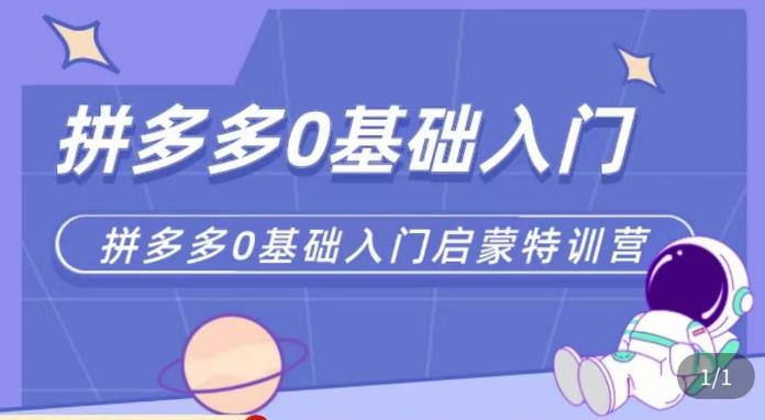 六一电商·拼多多运营0-1实操特训营，拼多多从基础到进阶的可实操玩法-收集菌资源站