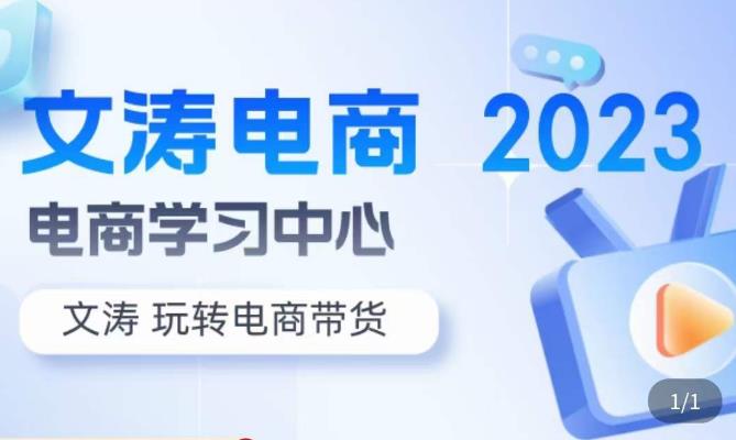 文涛电商·7天零基础自然流起号，​快速掌握店铺运营的核心玩法，突破自然展现量，玩转直播带货-收集菌资源站
