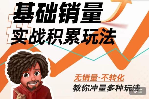 内功丨淘系基础销量实战积累玩法，无销量·不转化，教你冲量多种玩法-收集菌资源站
