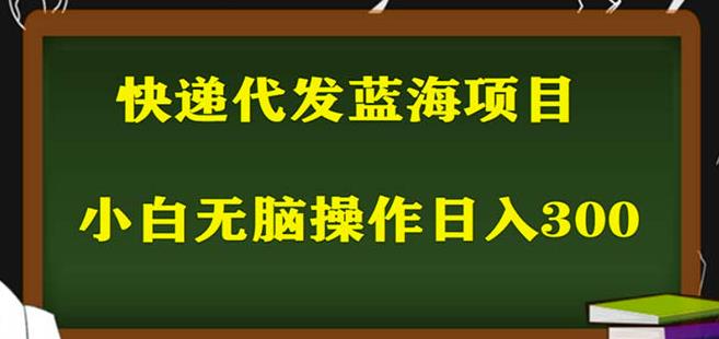 2023最新蓝海快递代发项目，小白零成本照抄也能日入300+-收集菌资源站