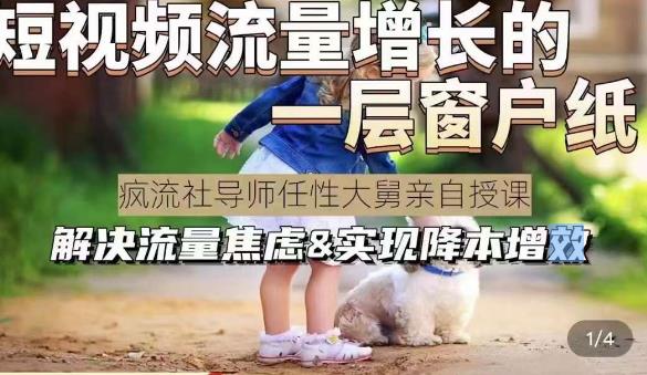 任性大舅·宠物行业短视频运营课(不讲废话)，短视频流量增长的一层窗户纸，解决流量焦虑&实现降本增效-收集菌资源站